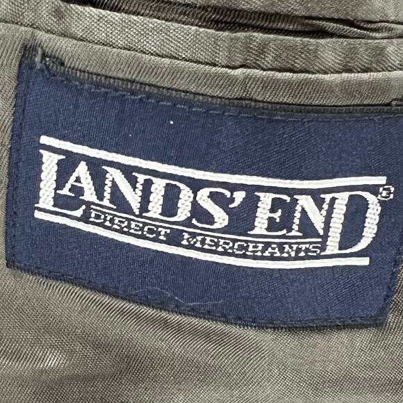 Lands End Sport Coat Jacket Mens 41R Gray Lambswool Tweed Lined Classic Business - Picture 14 of 16